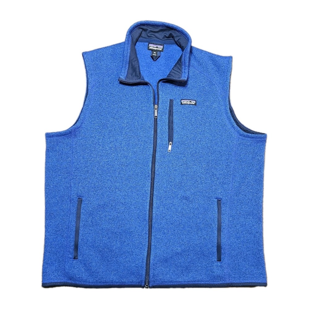 PATAGONIA Mens Zip-Up Sweater Vest  Blue Size XXL